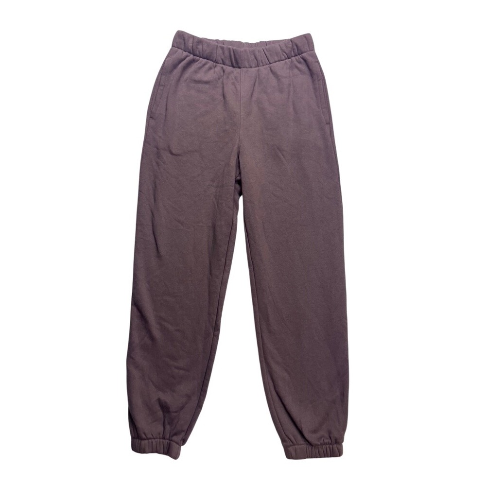 Gap Jogger Sweatpants Womens‎ Small Brown Fleece Lined Elastic Waist Loungewear